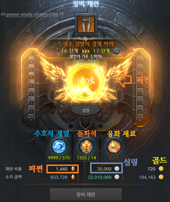 로스트아크 과금 요소 및 재련 과정