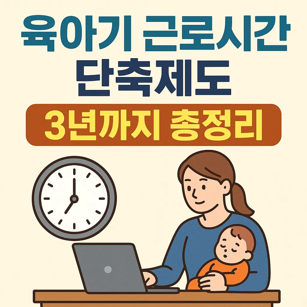 육아기 근로시간 단축제도 총정리｜3년까지 단축근무 가능? 핵심 변화와 신청 방법 완벽 정리!