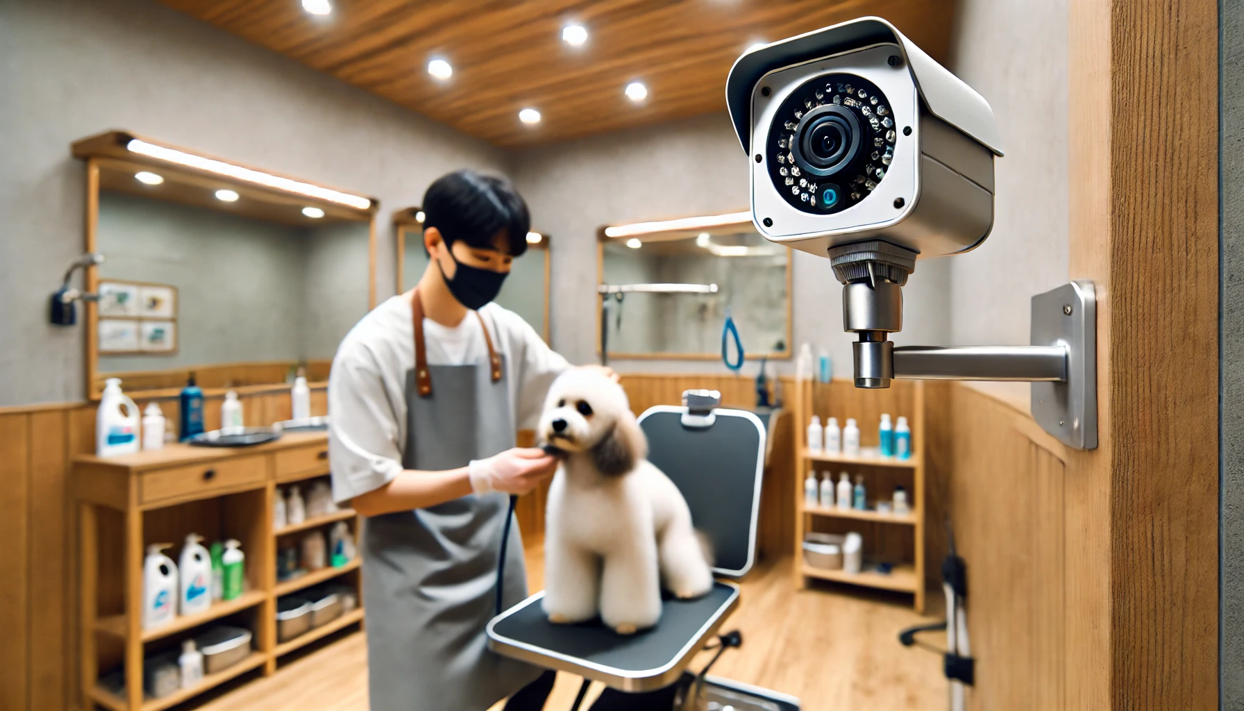 애견삽에 설치된 CCTV 사진