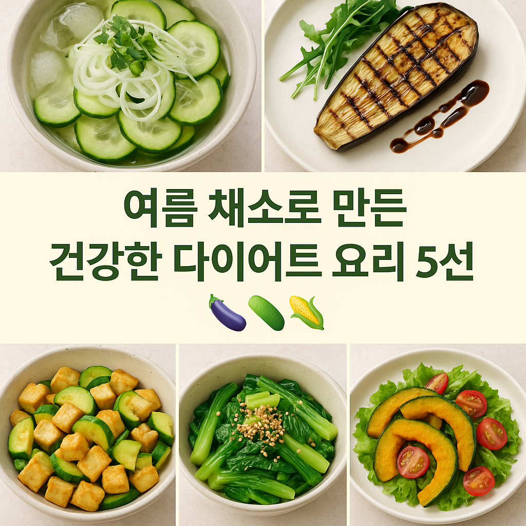 여름 채소로 만든 건강한 다이어트 요리 5선
