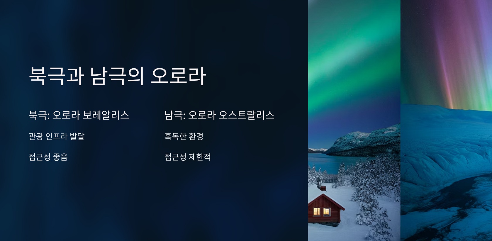 북극과 남극의 오로라