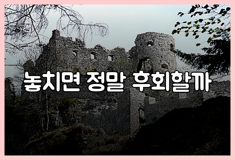 놓치면 정말 후회할까