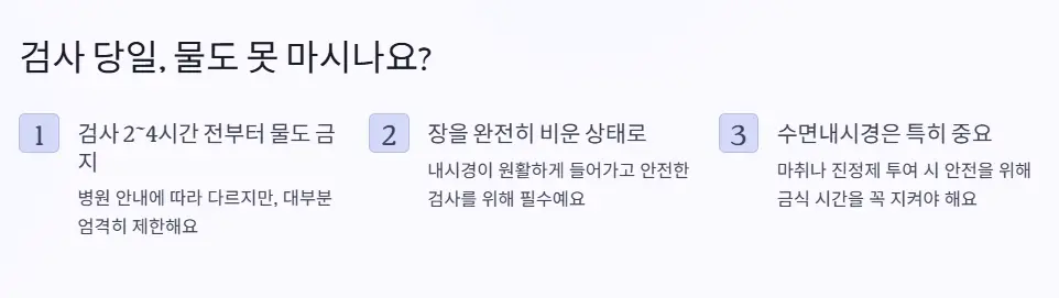 검사 당일 물