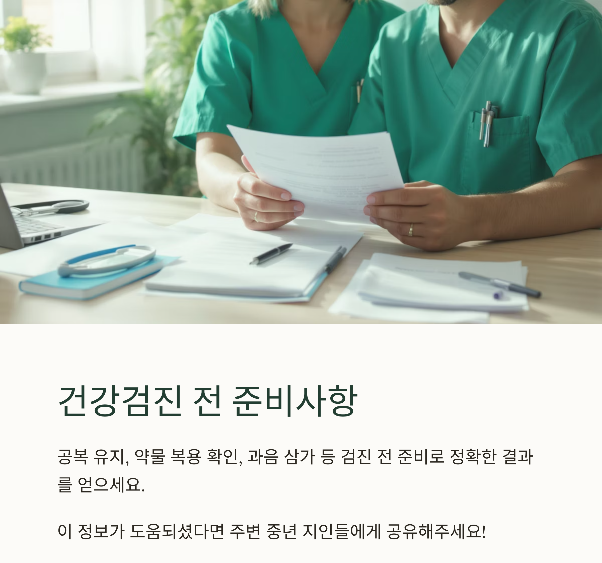 50대 이상이라면 꼭 확인! 중년 건강 검진 필수 체크리스트