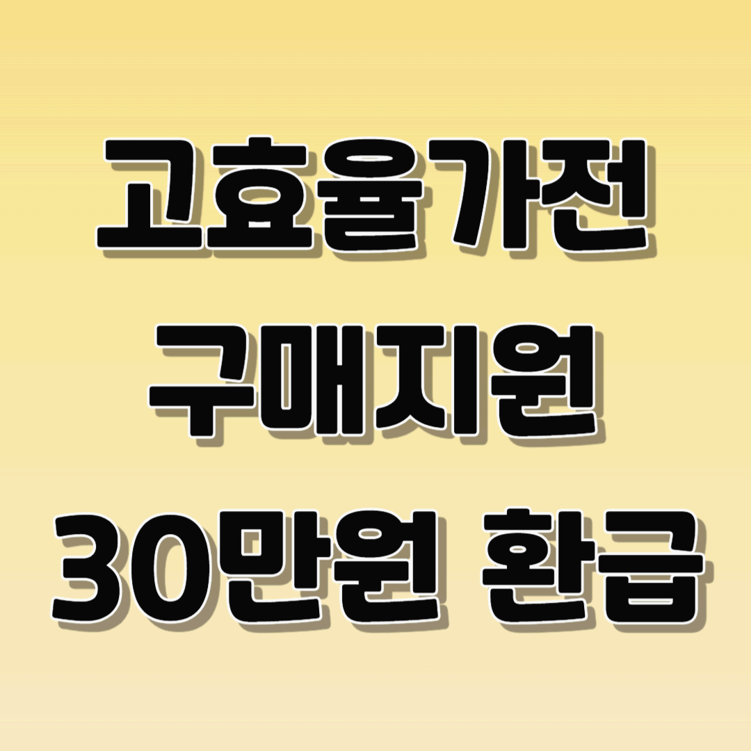 고효율가전 구매지원사업