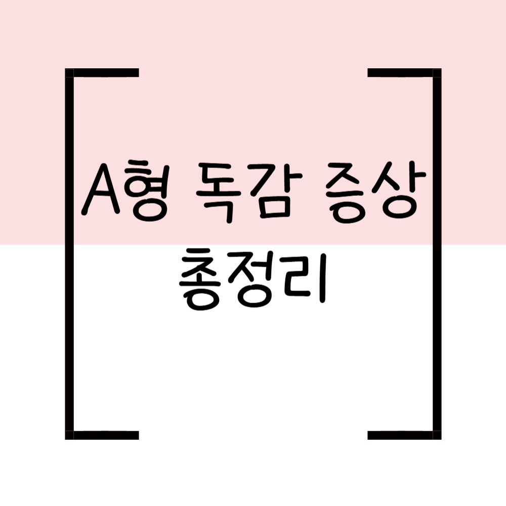A형 독감 증상 총정리