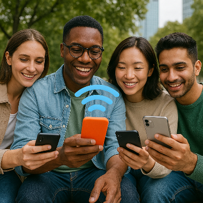 와이파이 공유로 여러명이 같이 사용