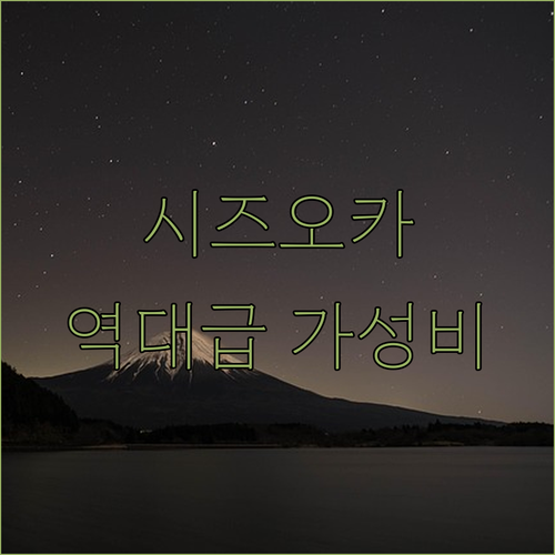 시즈오카 가성비 숙소 베스트 5 위치..