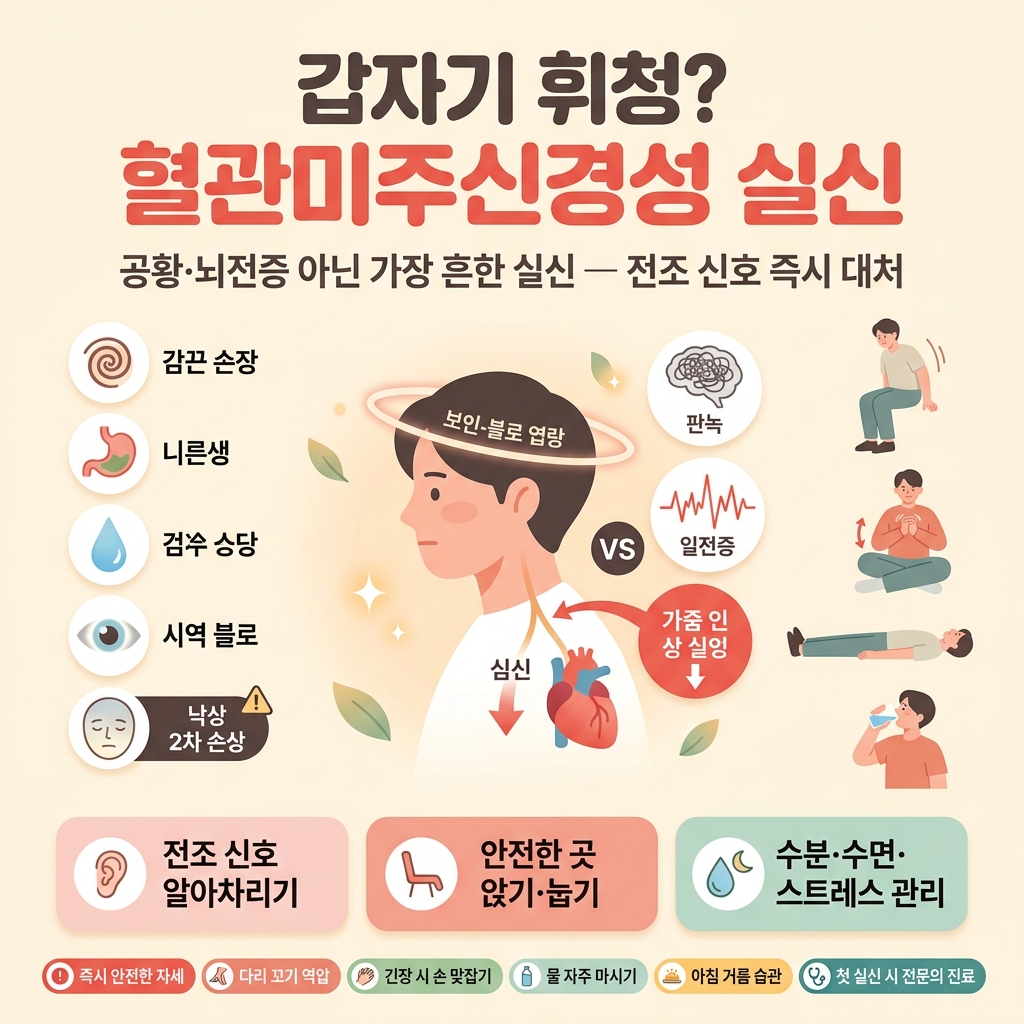 갑자기 휘청? 뇌전증 공황 아닌 혈관미주신경성 실신