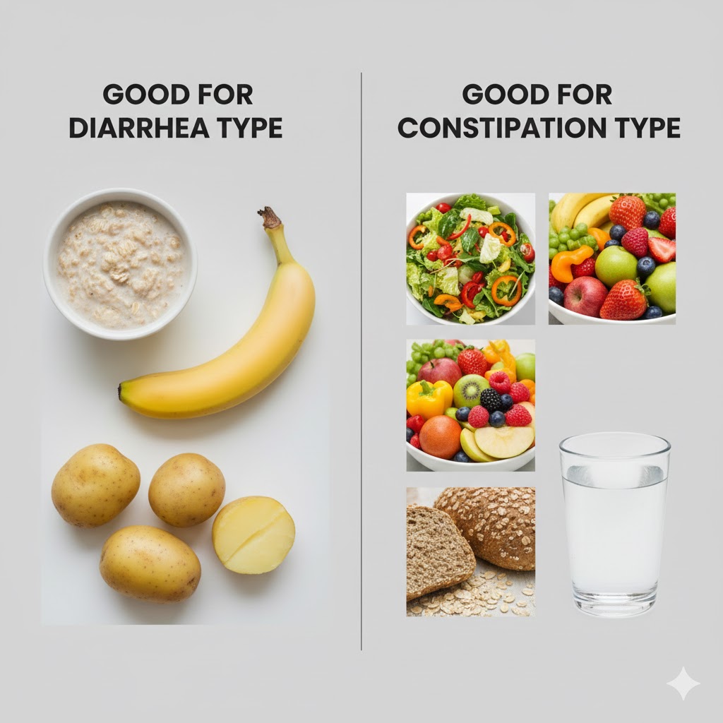 설사형 변비형 IBS 유형별 추천 음식