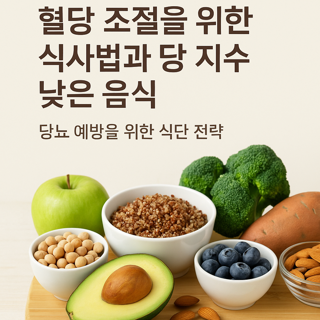 혈당 조절을 위한 식사법과 당 지수 낮은 음식, 당뇨 예방을 위한 식단 전략