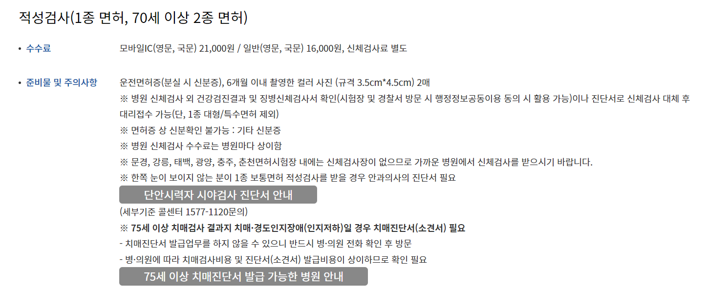 운전면허 갱신 준비물과 사진규격(2024)