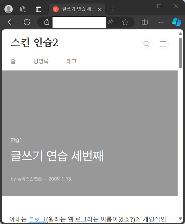 티스토리 북클럽 스킨 헤더 크기 변경