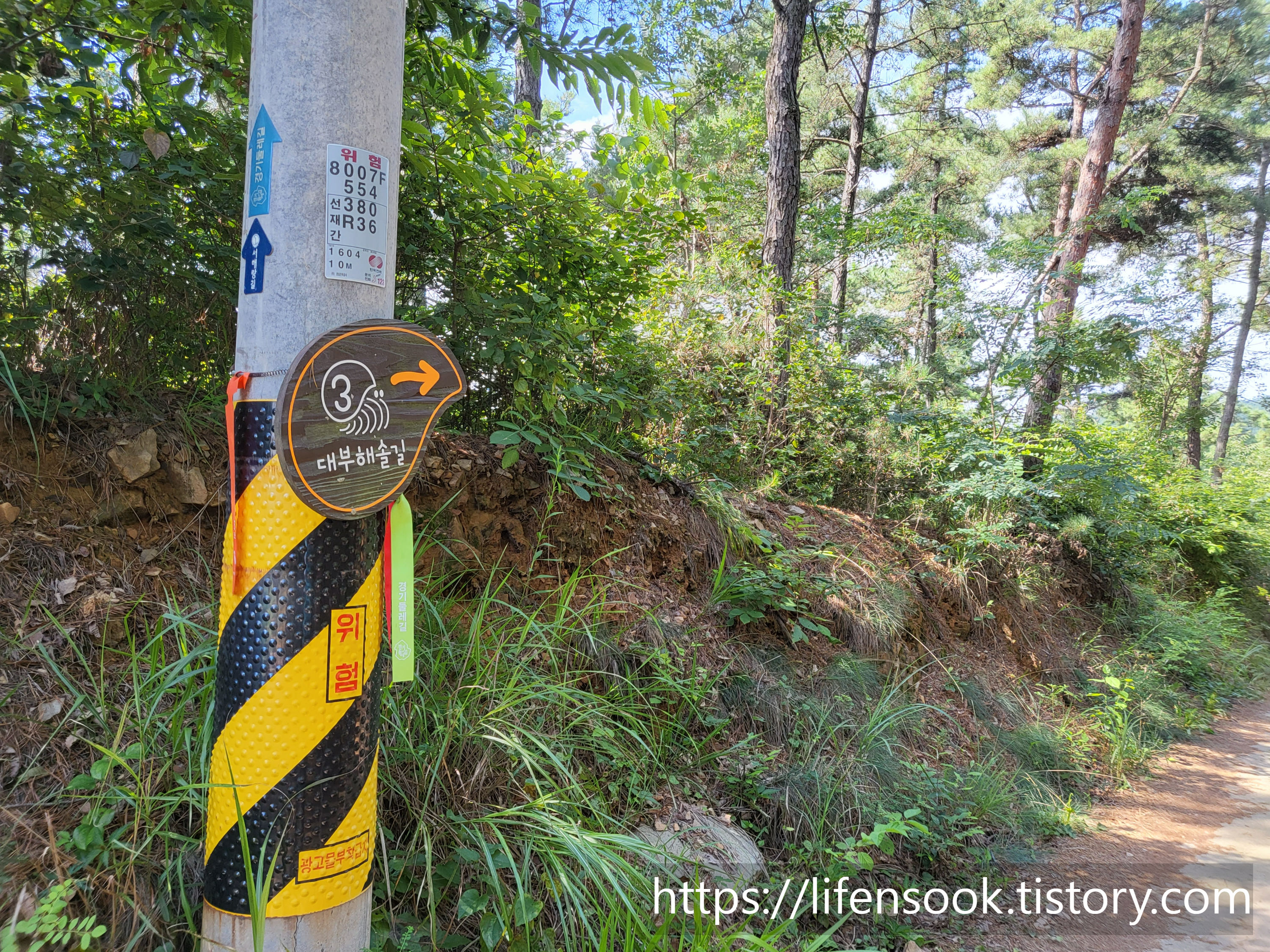 대부해솔길 3코스 이정표 6