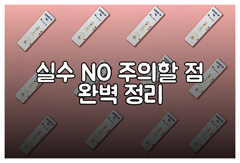 실수 NO 주의할 점 완벽 정리