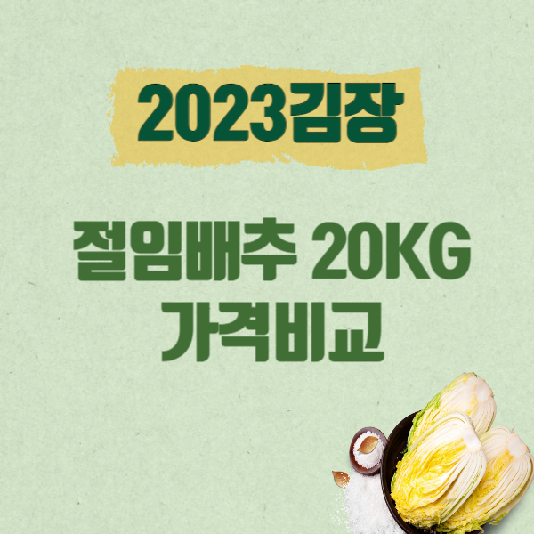 절임배추 20kg가격