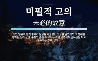 미필적 고의 뜻과 반대말 처벌 자료집_21