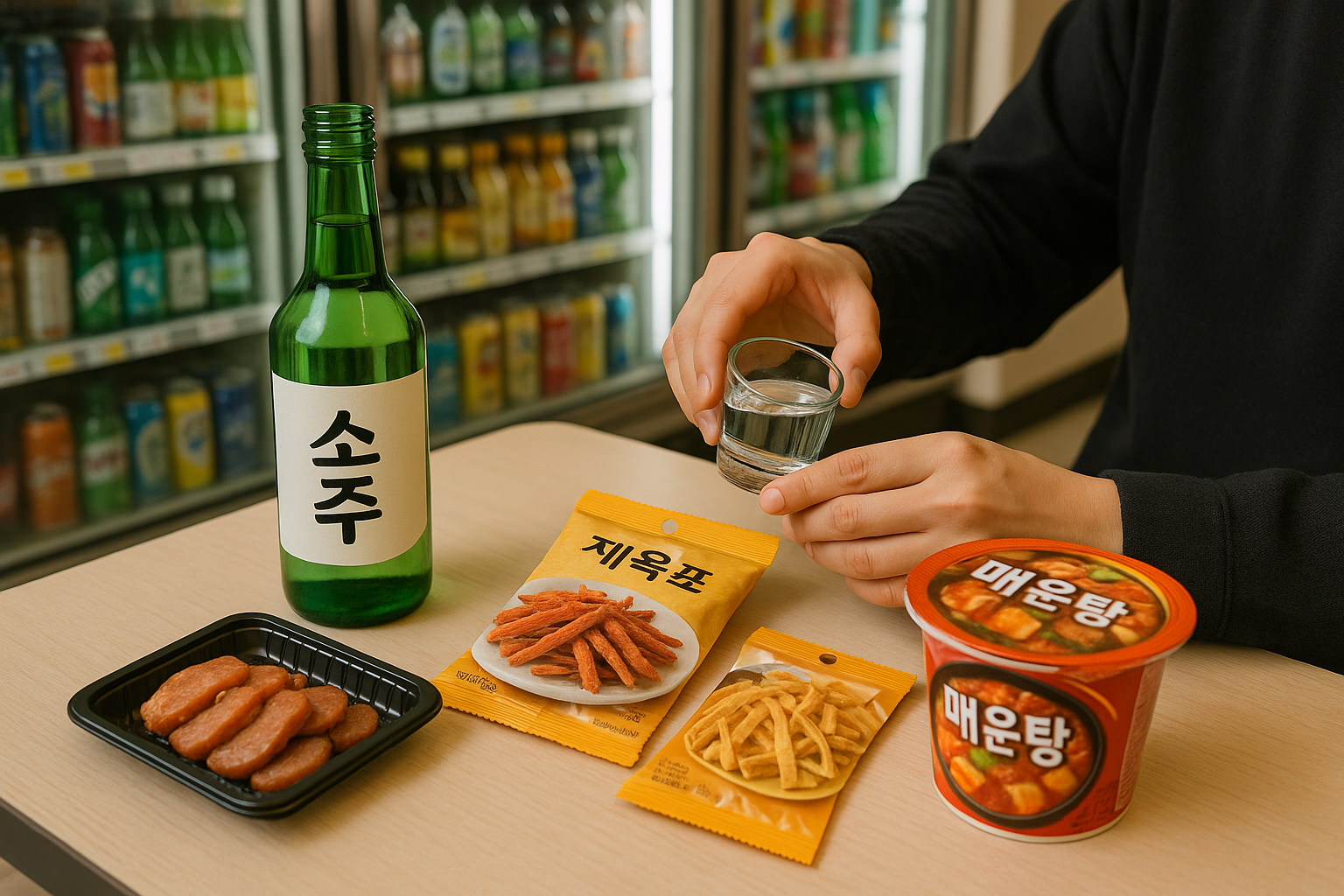 편의점 소주 즐기기