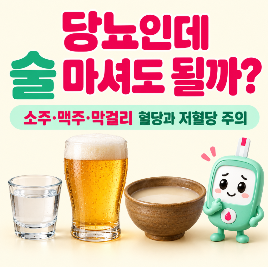 당뇨인데 술 마셔도 될까?｜소주&middot;맥주&middot;막걸리 혈당과 저혈당 주의사항 총정리