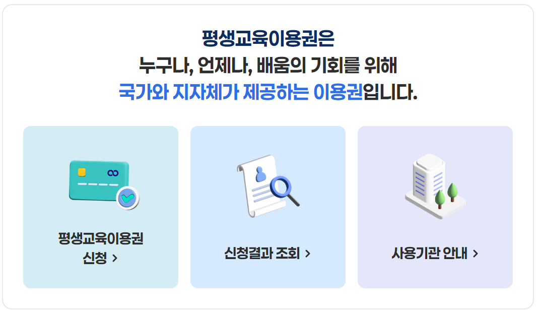 서울시 평생교육이용권 신청방법