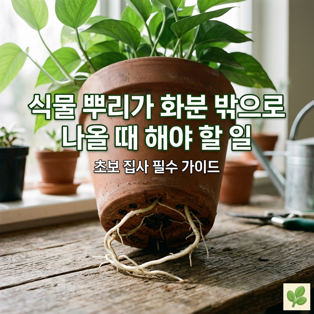 식물 뿌리가 화분 밖으로 나올 때 해야 할 일