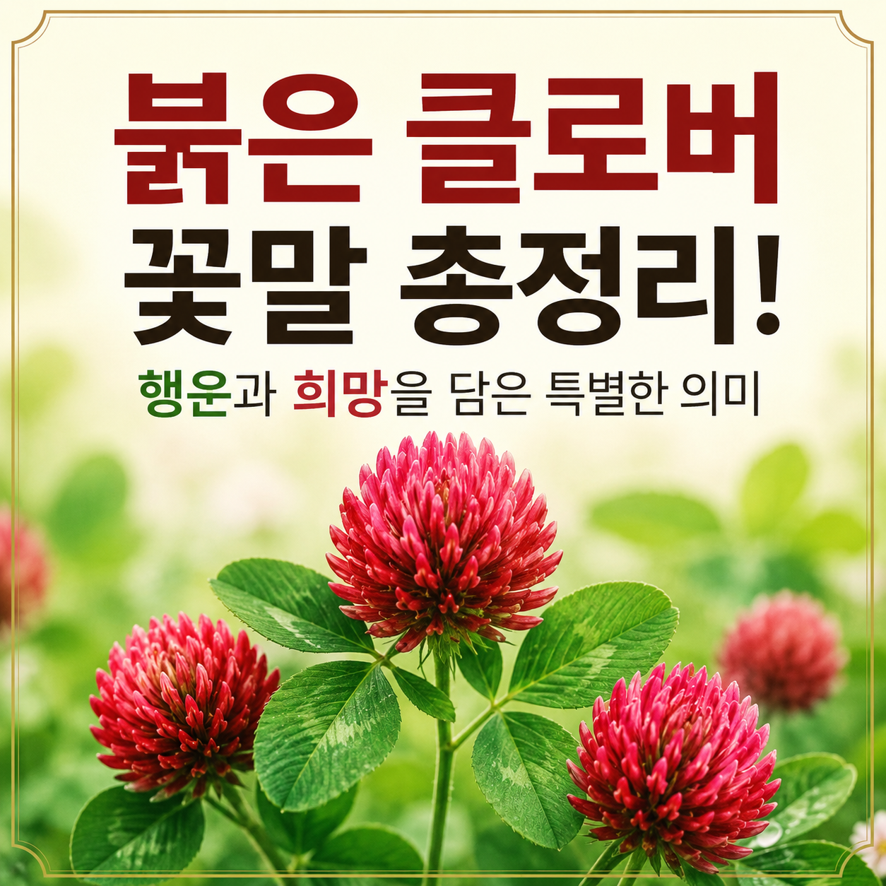 붉은 클로버 꽃말