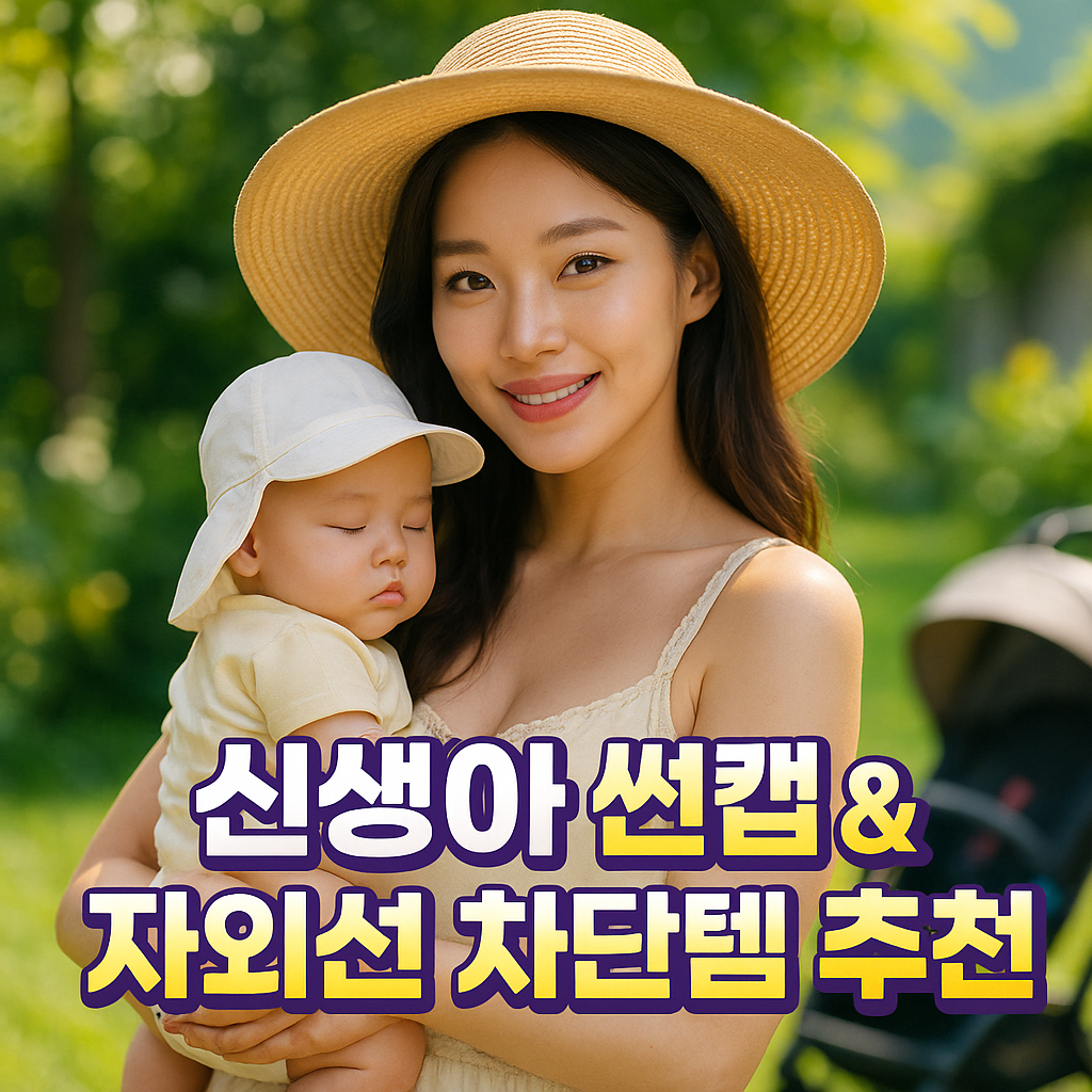 신생아 썬캡 &amp; 자외선 차단 아이템 추천! 여름 햇빛 걱정 끝