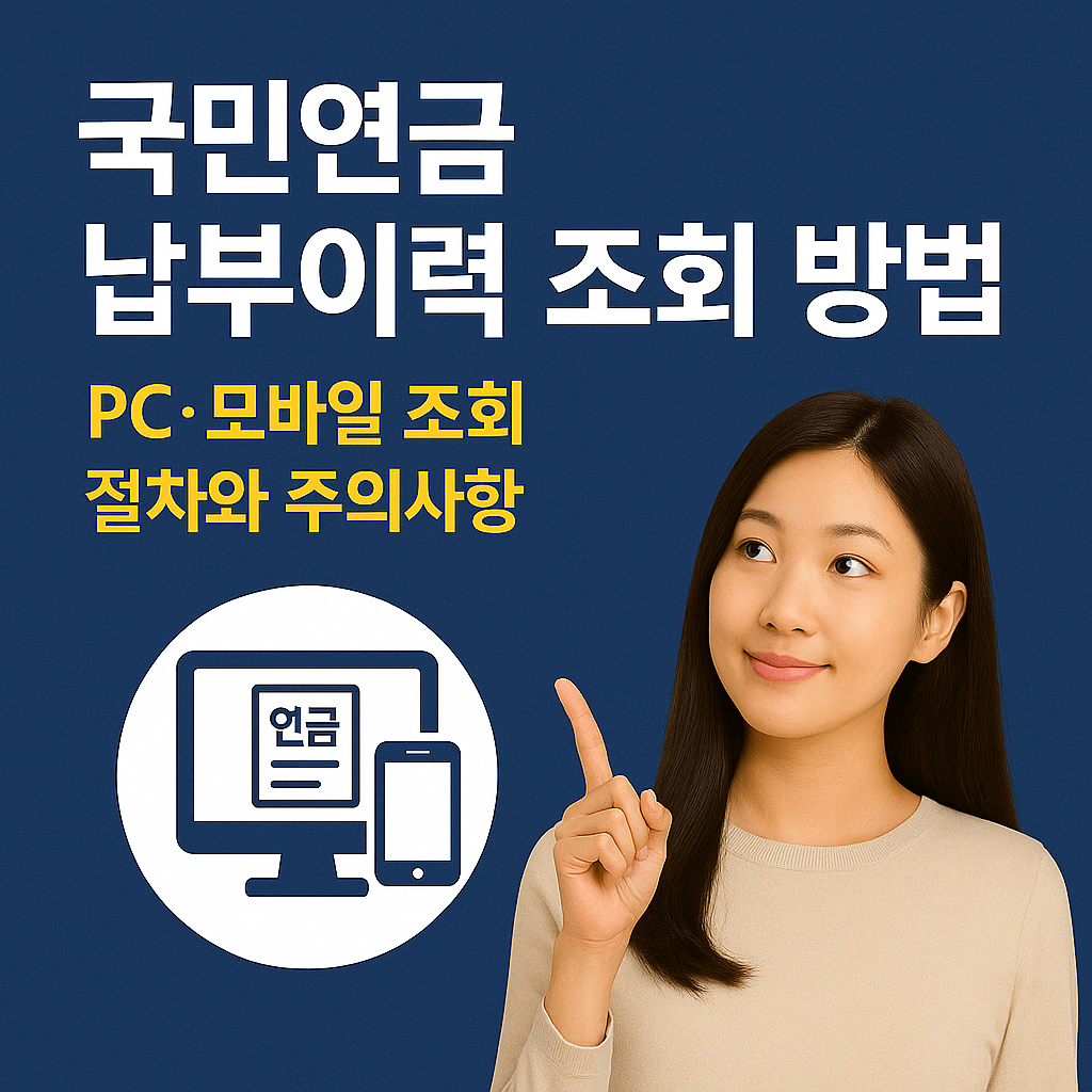 국민연금 납부이력 조회 방법｜PC&middot;모바일 조회 절차와 주의사항