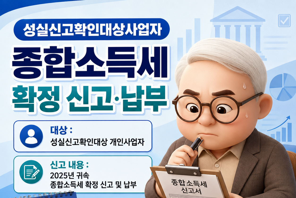 성실신고확인대상사업자 종합소득세 확정 신고 납부 (6월 30일까지)