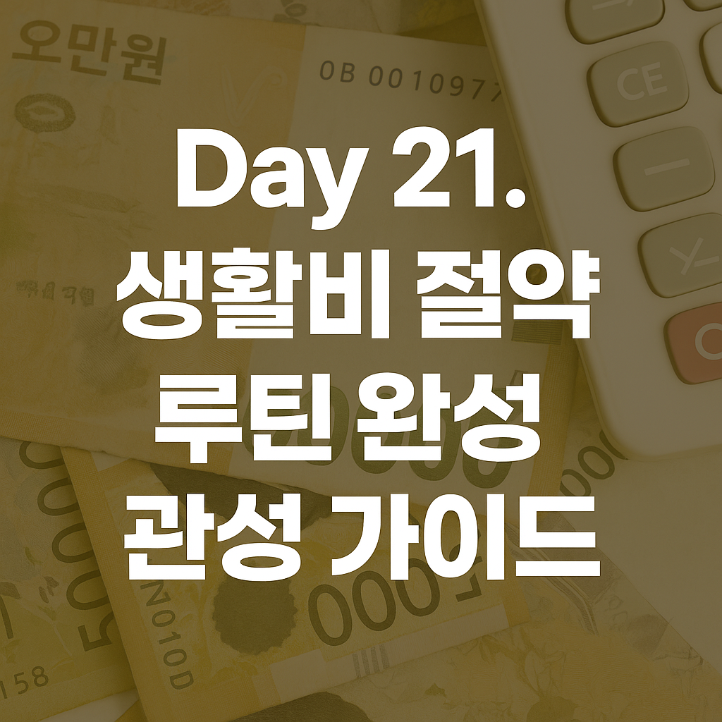 생활비 절약 루틴 완성 가이드