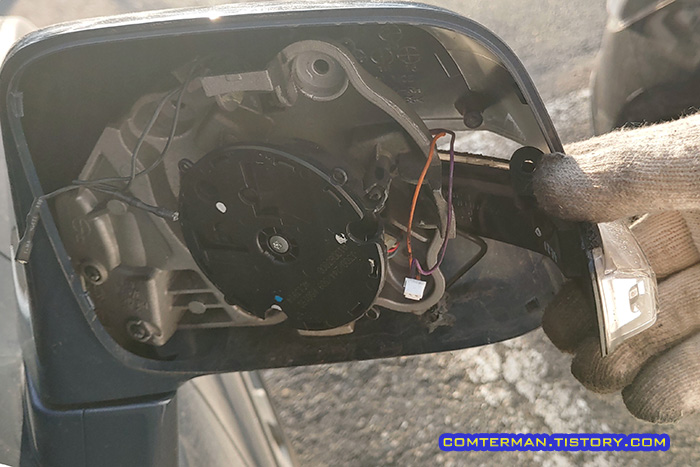 올란도 사이드미러 램프 분리