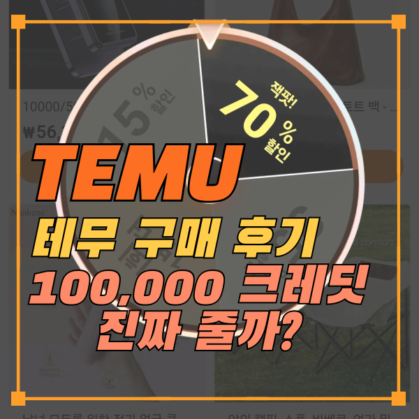 테무 구매후기-크레딧