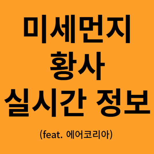 미세먼지, 황서 실시간 대기정보