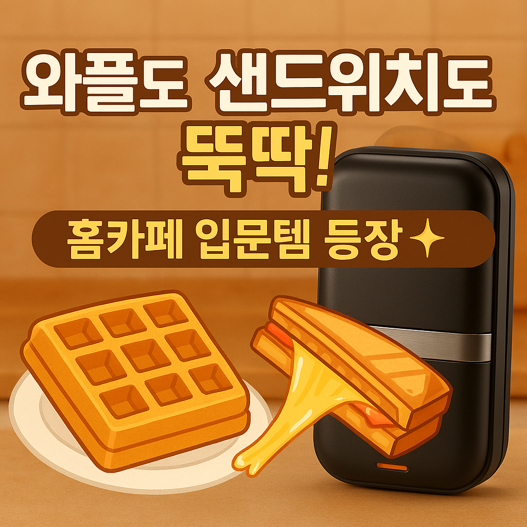 와플도 샌드위치도 뚝딱! 홈카페 입문템 등장✨