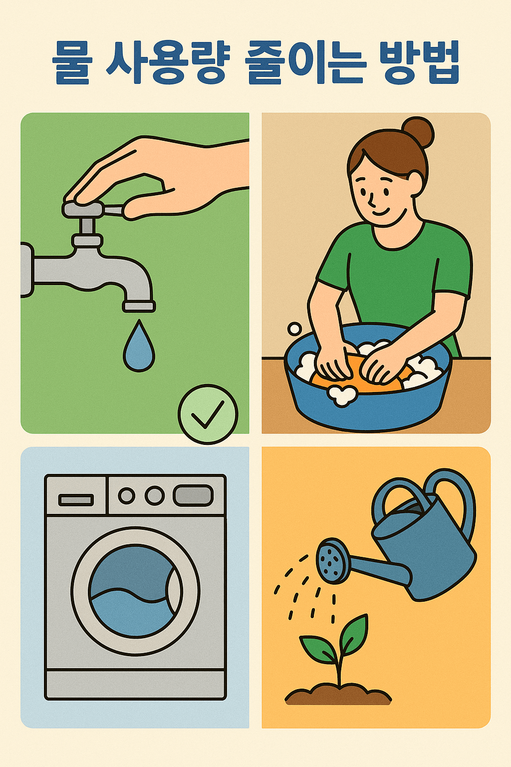 물 사용량 줄이는 방법