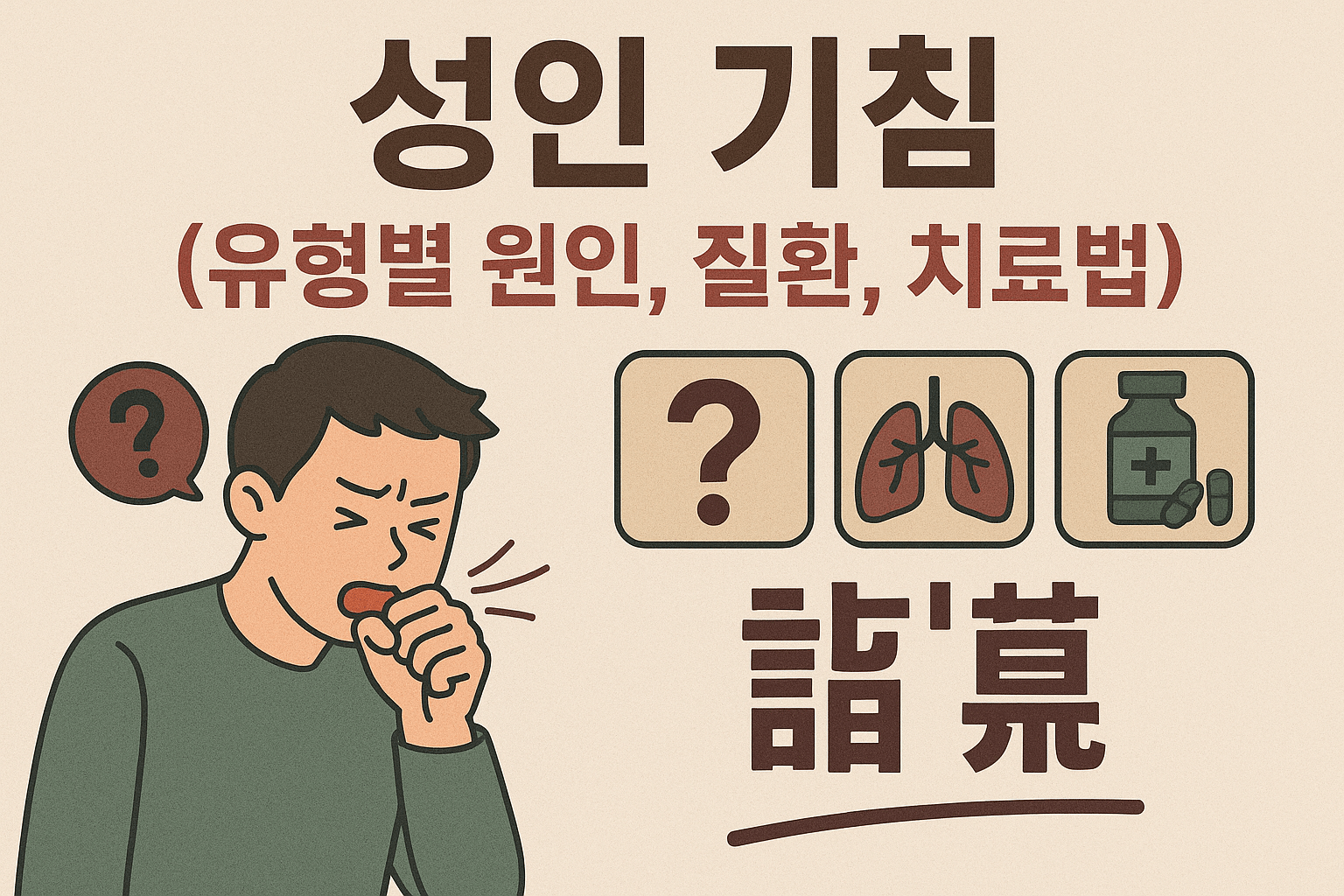 성인 기침 (유형별 원인, 질환, 치료법)