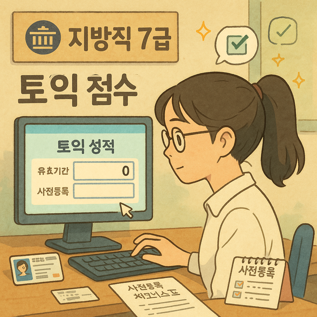 지방직 7급 영어시험 토익 대체, 유효기간과 사전등록 방법 완벽 정리