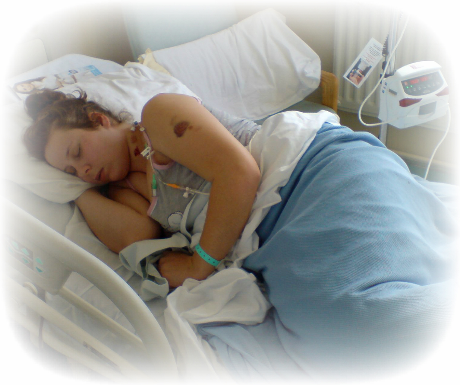 입원치료 중인 환자의 모습