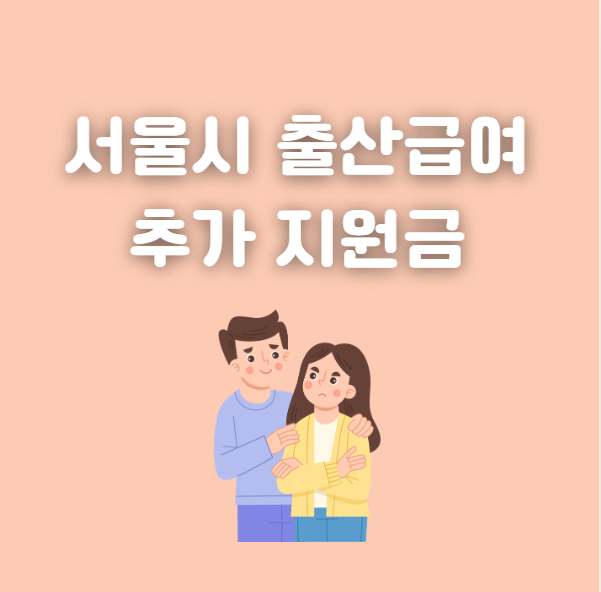 서울시 출산급여 추가 지원금