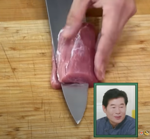 편스토랑 왕돈가스 칼집내기