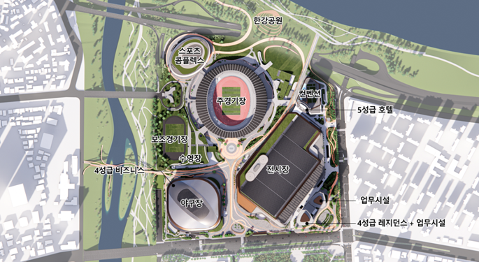 잠실 주 경기장 조감도