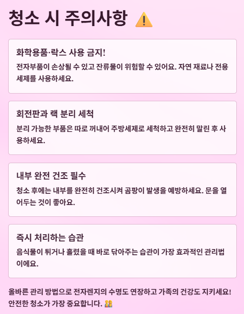 전자렌지 냄새 없애는 법 &amp; 청소법