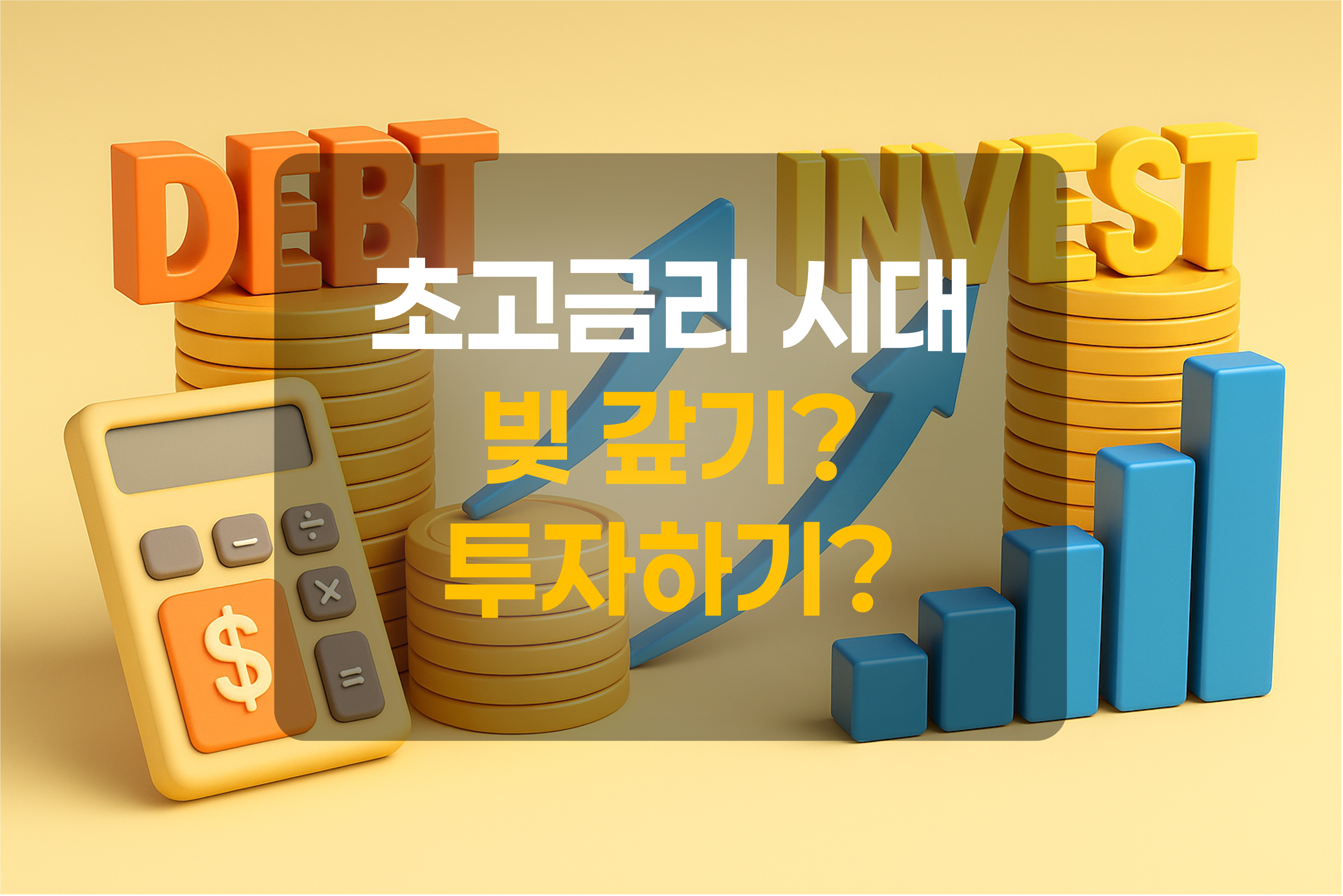 빚과 투자를 형상화한 이미지