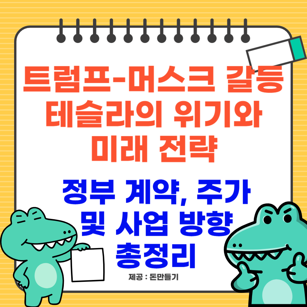 트럼프-머스크 갈등, 테슬라의 위기와 미래 전략: 정부 계약, 주가, 사업 방향 총정리