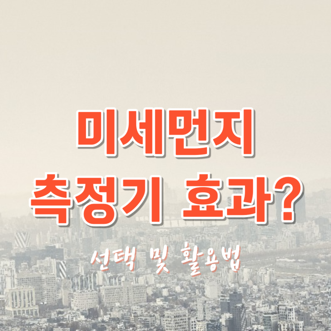 미세먼지 측정기 추천