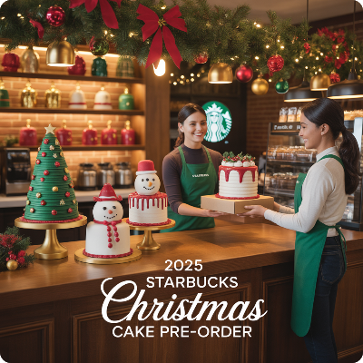 2025 스타벅스 크리스마스 홀케이크 사전예약 이미지