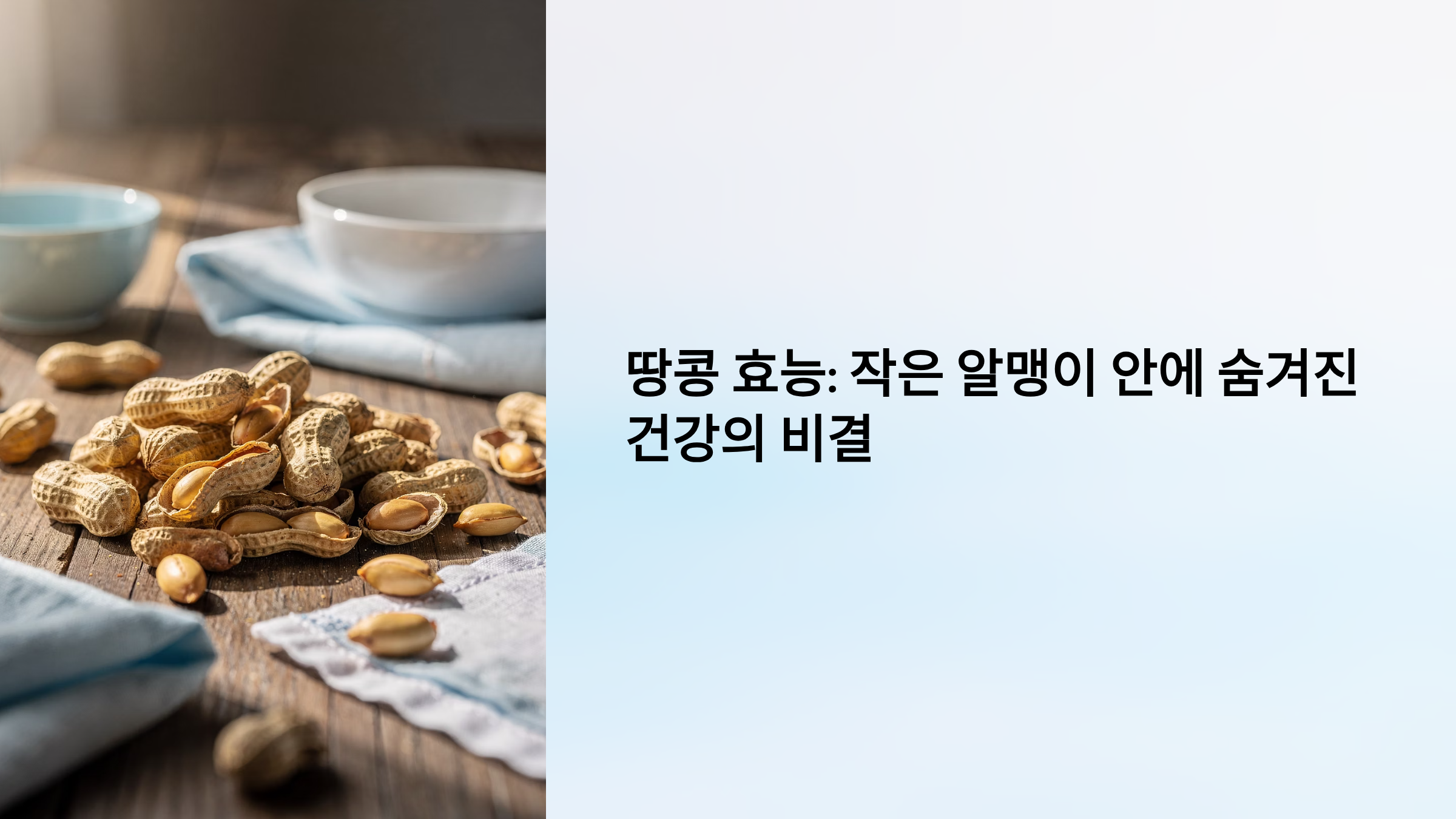 땅콩 효능 알아보기