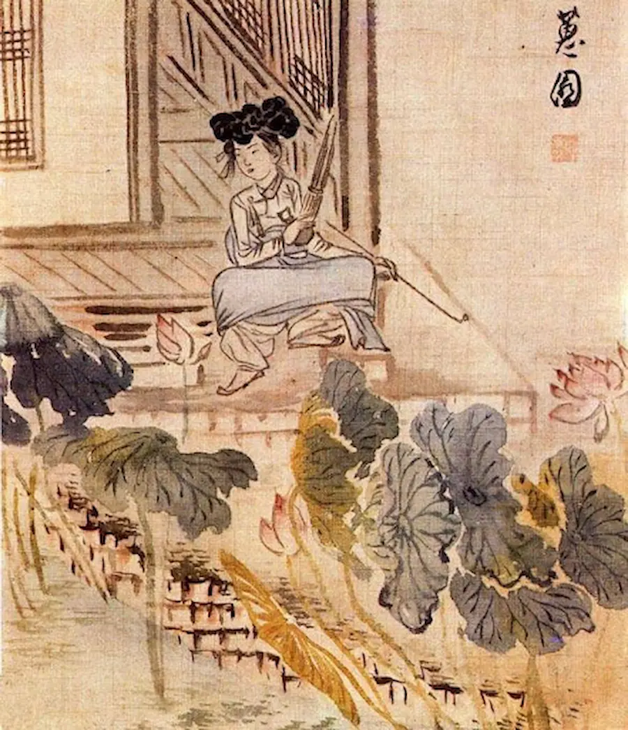신윤복의 연당의 여인