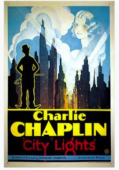 찰리 채플린의 걸작 시티 라이트 포스터.