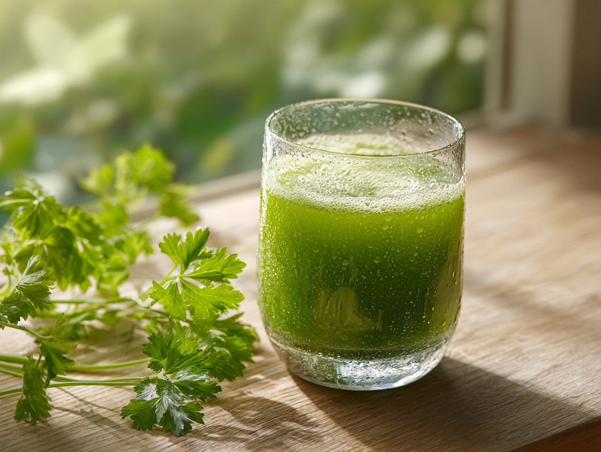 미나리로 만든 해독주스